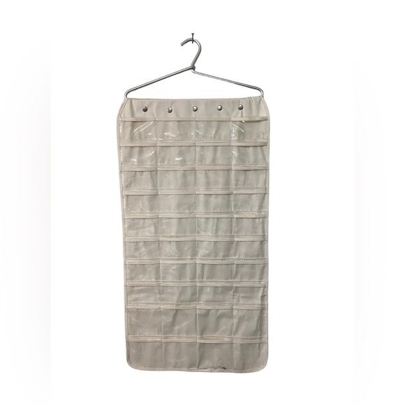 Household Essentials Hanging Jewelry Organizer, Natural Canvas - Picture 3 of 6